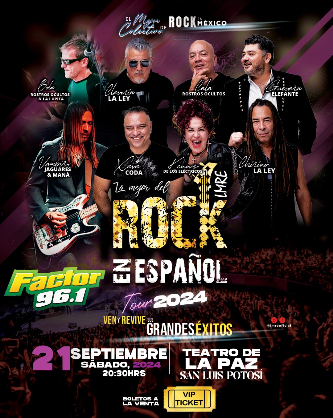 Lomejor del rock en español en San Luis Potosi 2024