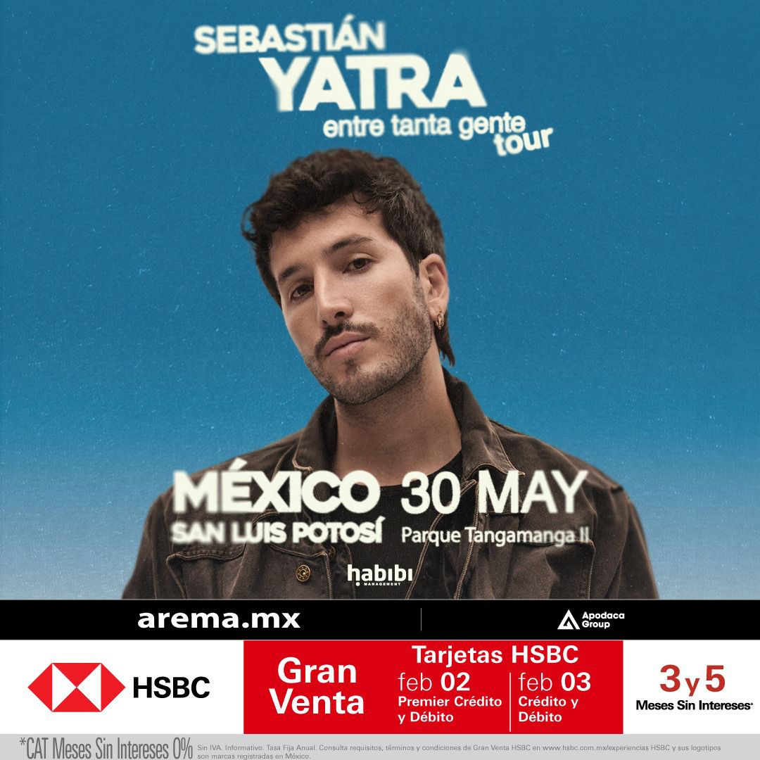 Sebastian Yatra en SLP 2026