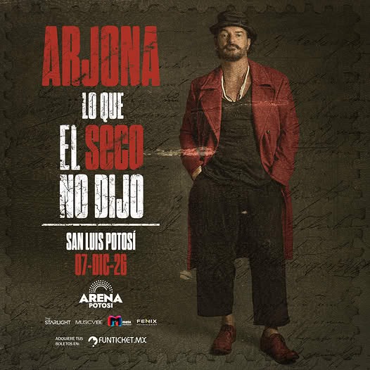 Ricardo Arjona en SLP 2026